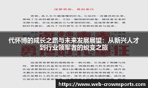 代怀博的成长之路与未来发展展望：从新兴人才到行业领军者的蜕变之旅